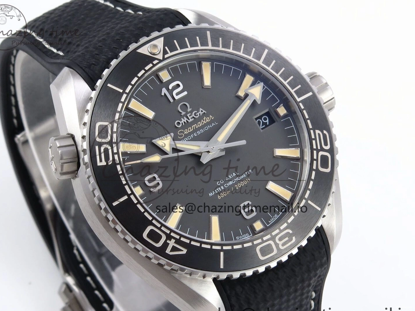 0522 AllSeason Planet Ocean 43.5mm SS VSF 1:1 Best Edition Gray Bezel Gray Dial on Black Rubber Strap A8900 Super Clone 7712